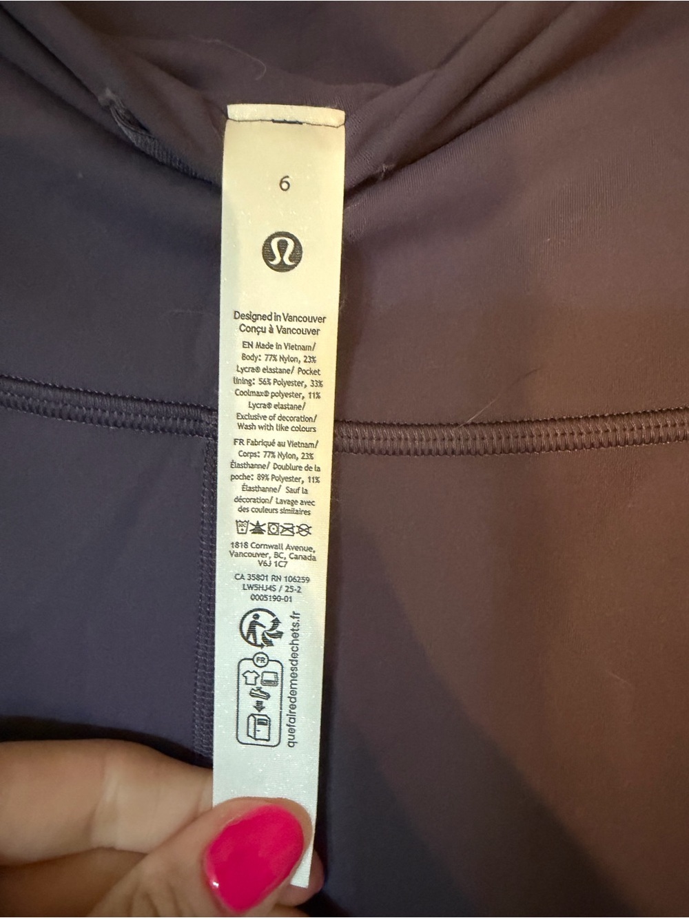 lululemon athletica High-Rise Full-Length Leggings in Deep Plum - Picture 4 of 4